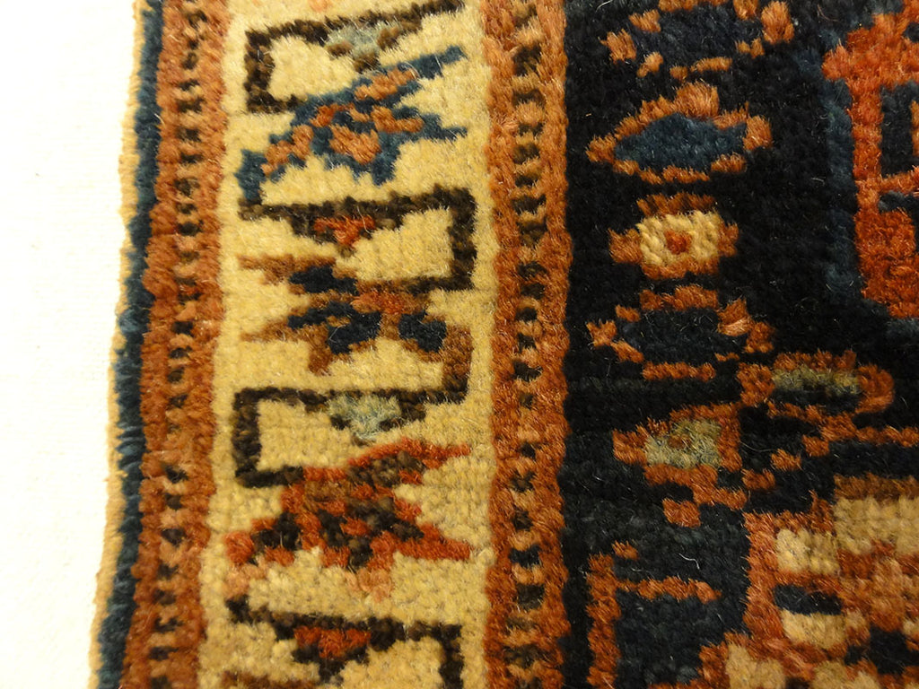 Afshar Botteh Bagface circa 1880. A piece of antique woven carpet art sold by Santa Barbara Design Center Rugs and More in Santa Barbara, California.