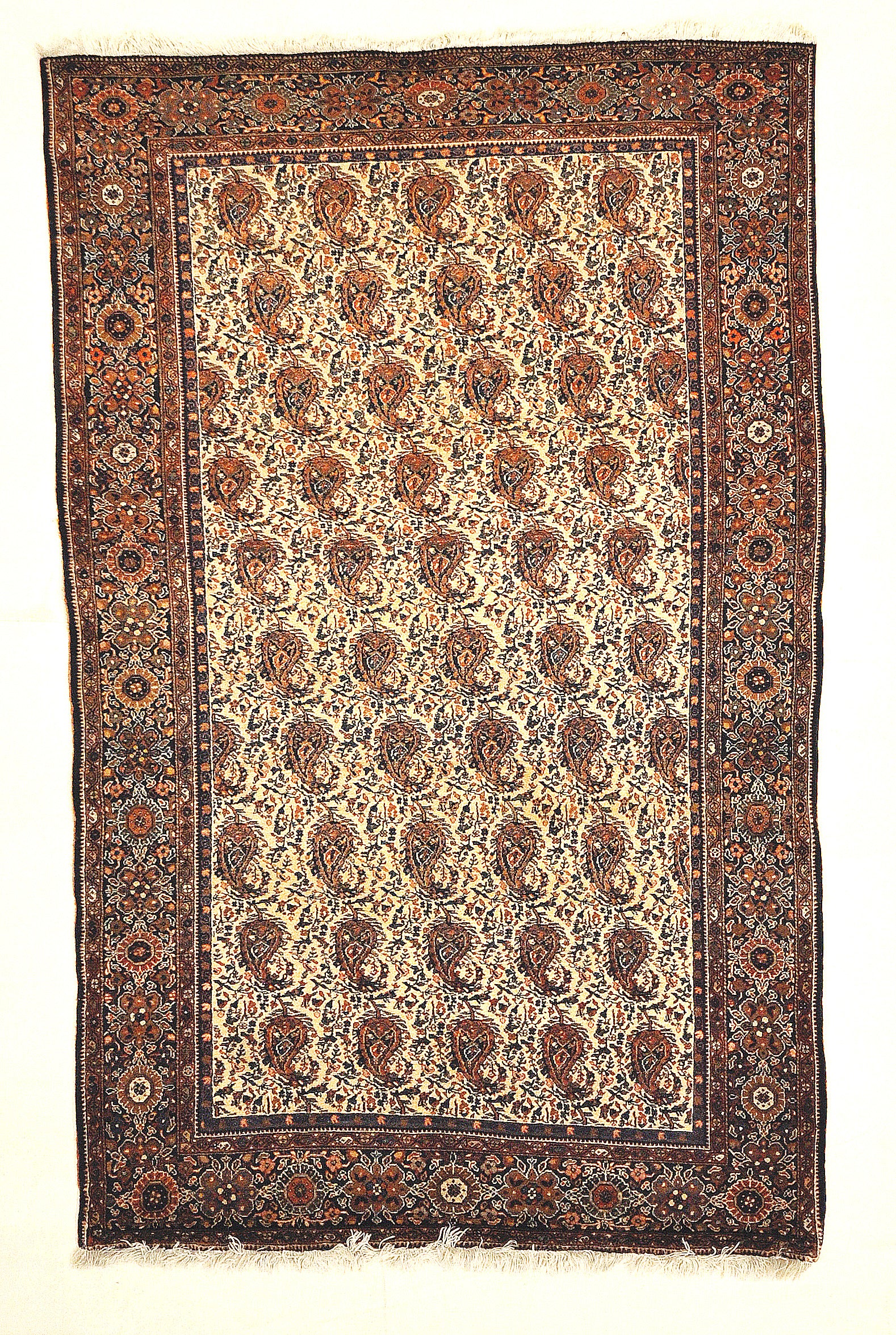Antique Persian Farahan All-over Botteh Fine Authentic Design Genuine Carpet Art Intricate Santa Barbara Design Center Rugs and More