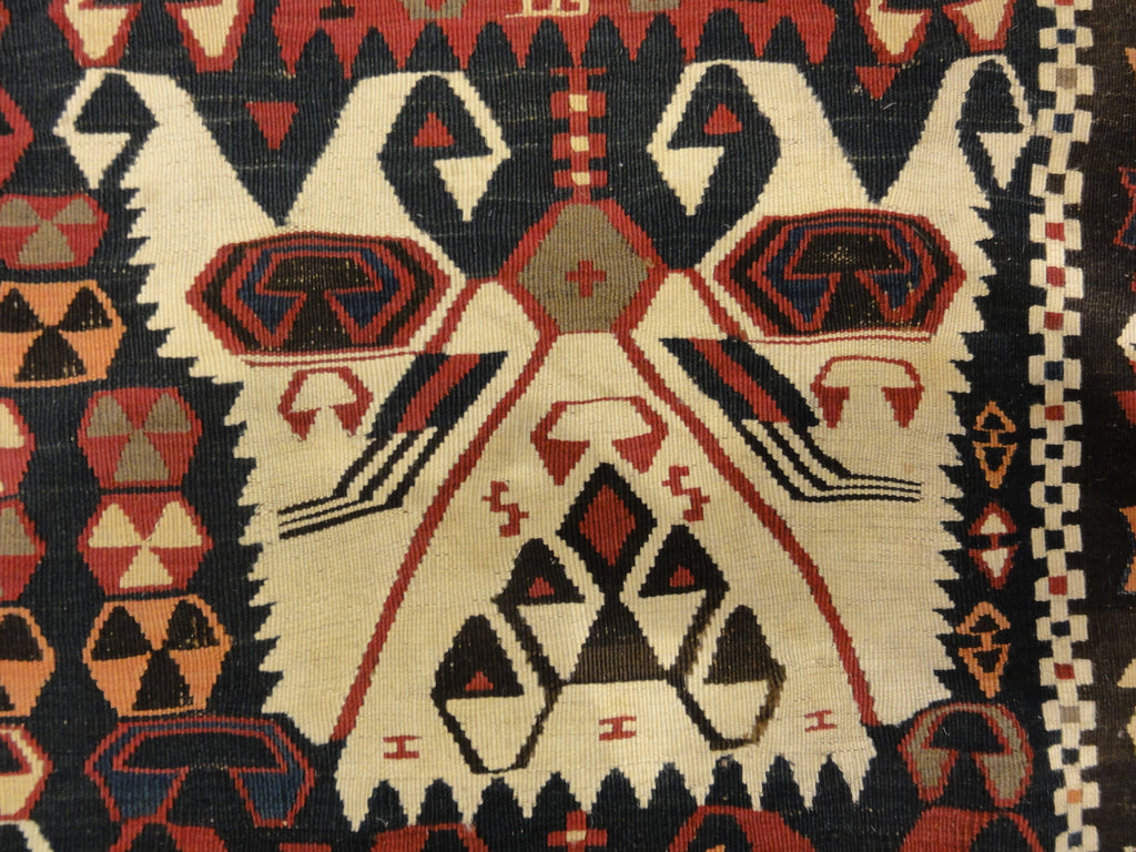 30155 Antique turkish Kelim Tribal Rug Featuring Goddess of Anatolia and Phoenixes