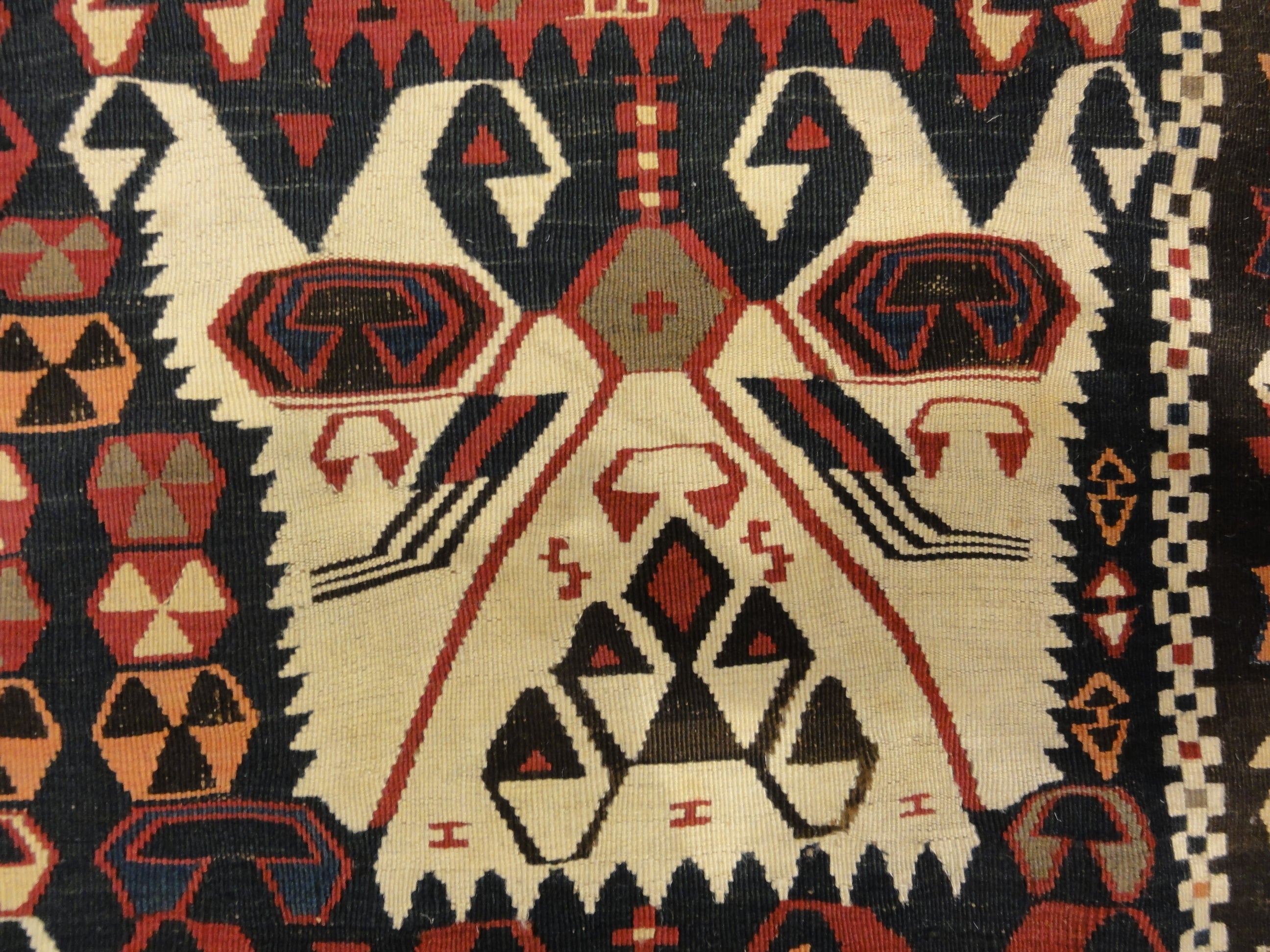 30155 Antique turkish Kelim Tribal Rug Featuring Goddess of Anatolia and Phoenixes