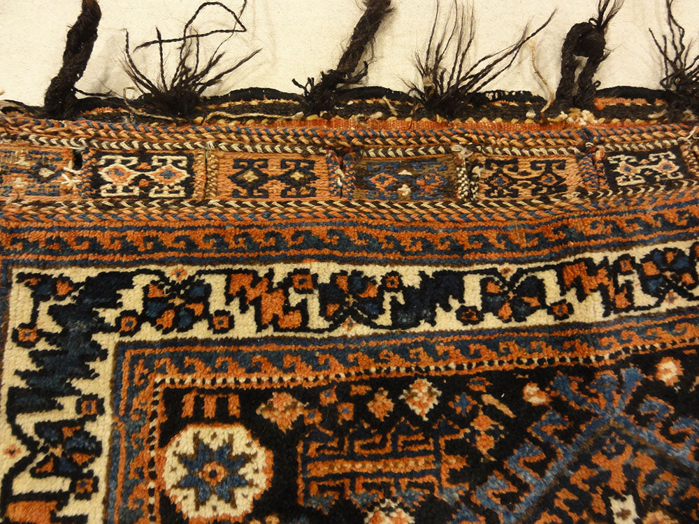 Antique Afshar Bag Circa 1880 Perfect Condition. A piece of genuine authentic antique woven carpet art sold by Santa Barbara Design Center Rugs and More