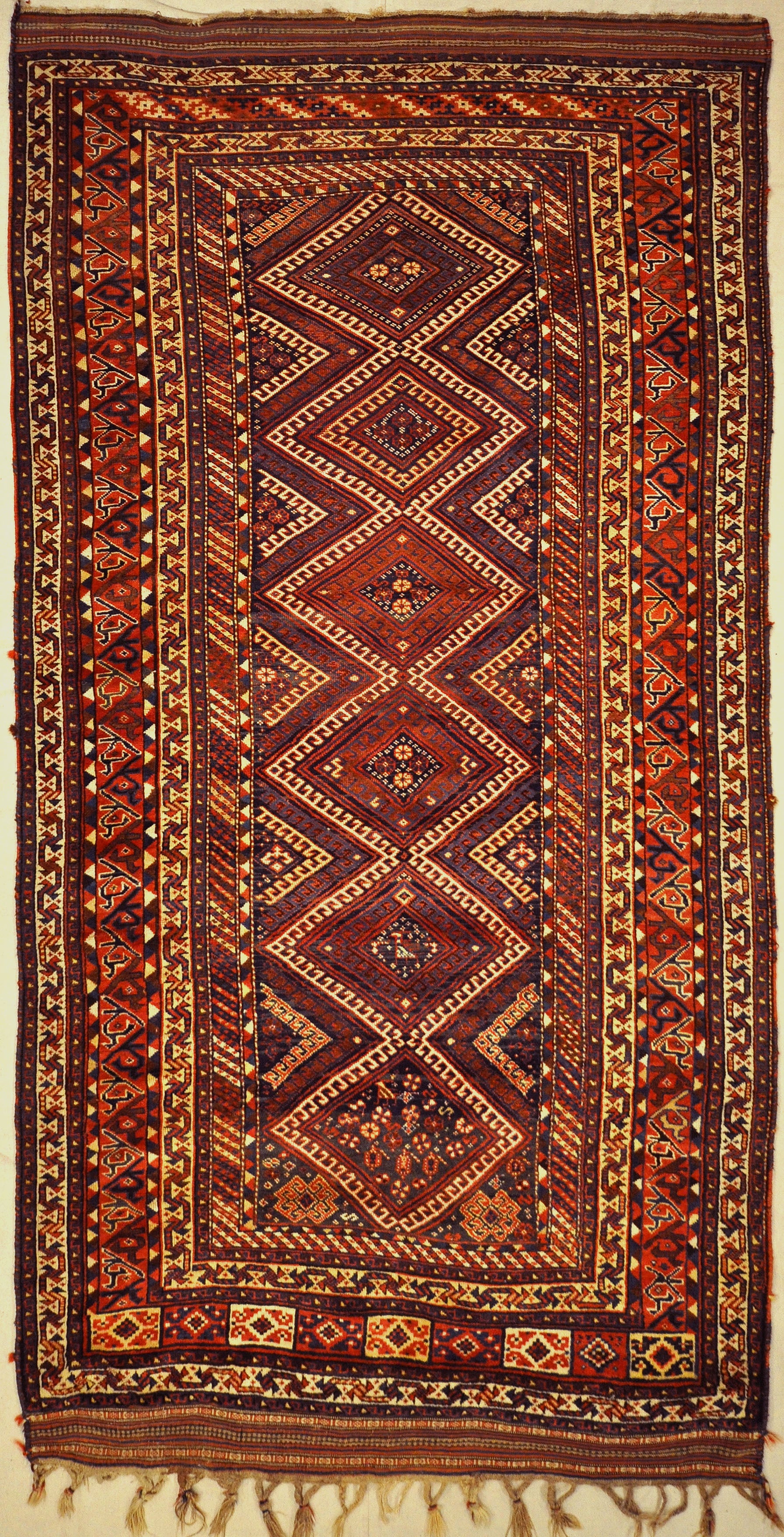Antique Lori Persian Tribal Rug Circa 1880. A piece of genuine authentic antique woven carpet art sold by Santa Barbara Design Center Rugs and More.