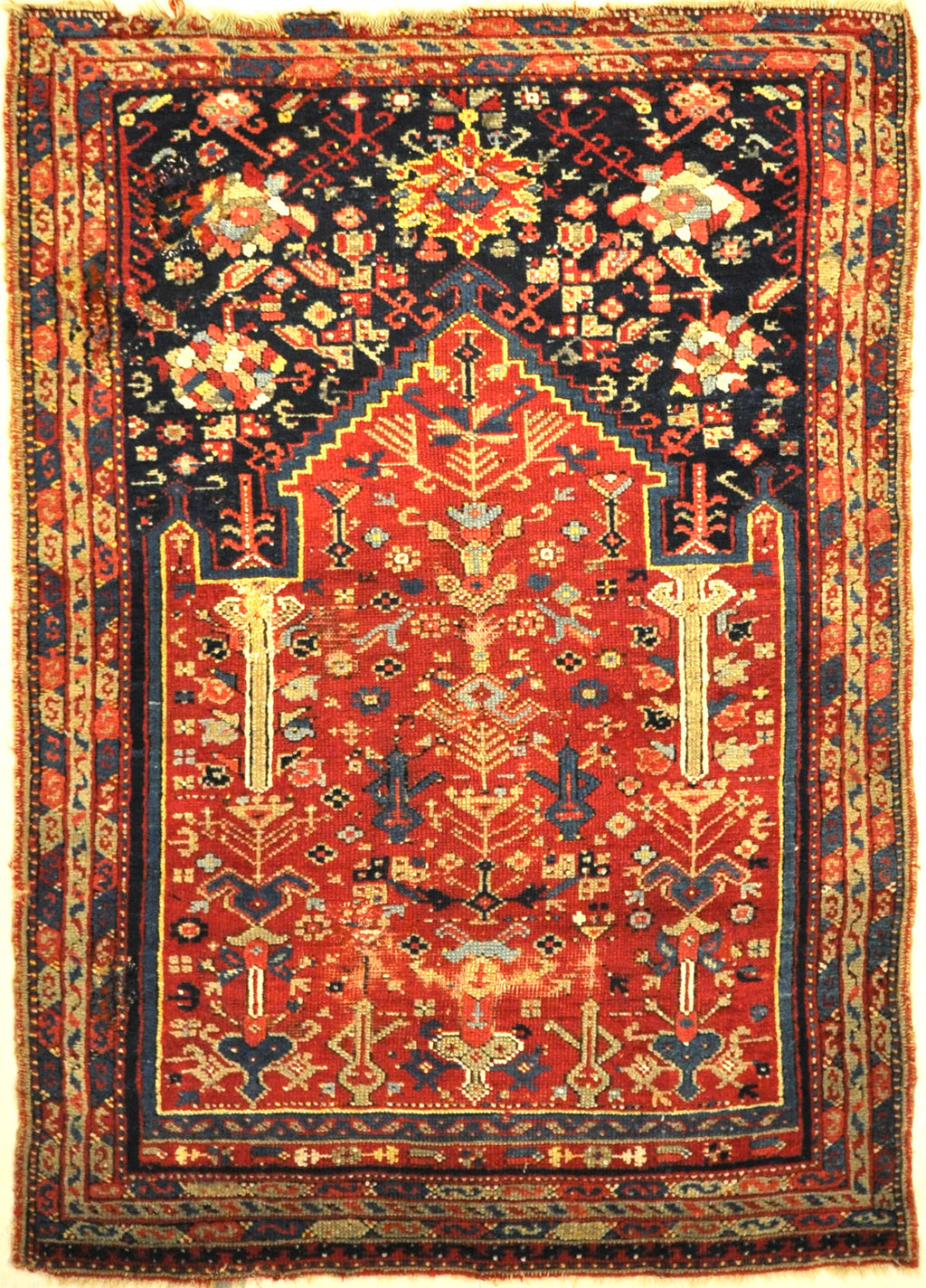 Rare Turkish Oushak Meditation Piece Circa 1800s. A very rare beautiful rug. Genuine woven carpet art sold by Santa Barbara Design Center, Rugs and More.