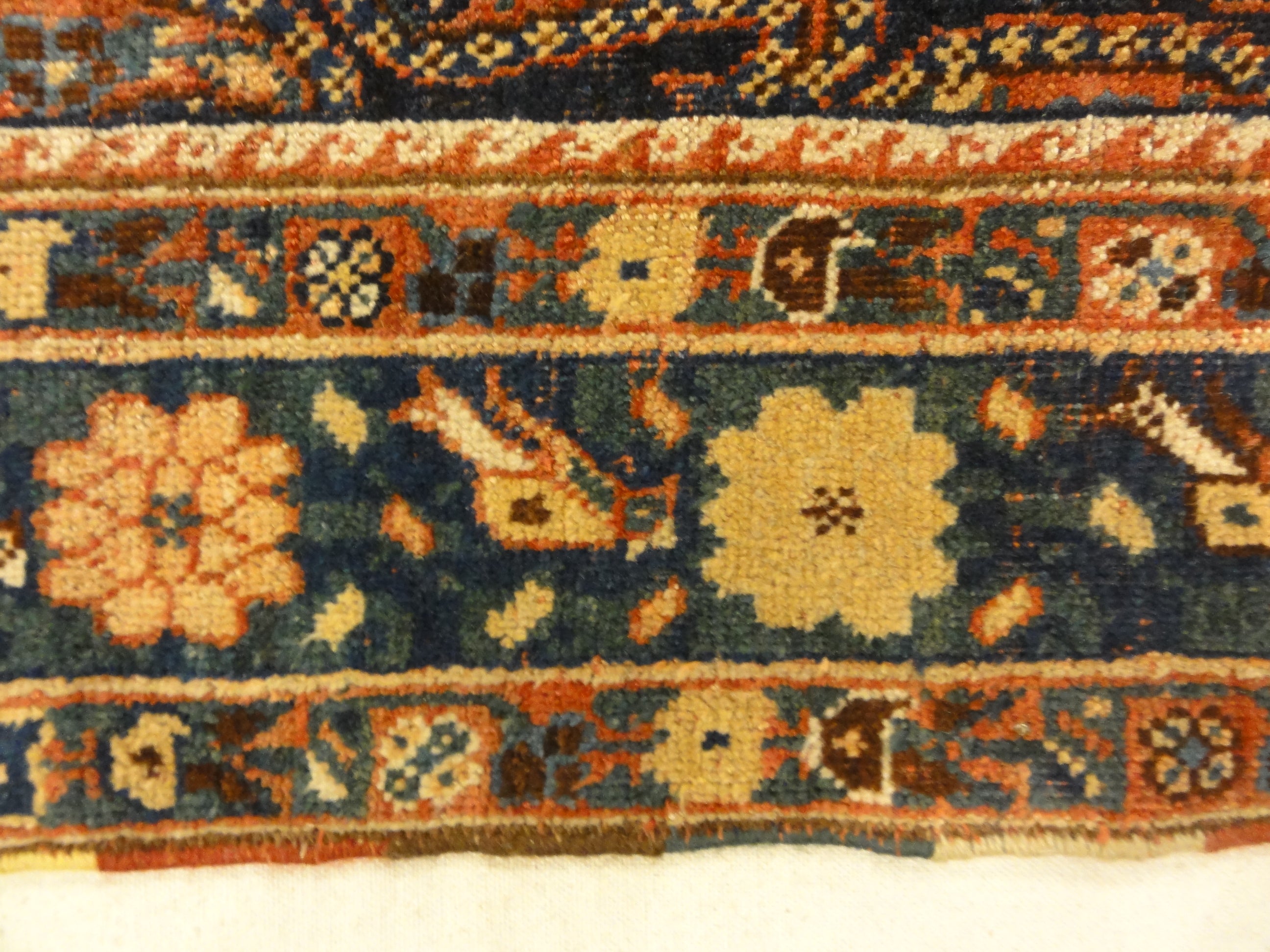 Antique Afshar Traditional Boteh Rug. A piece of genuine authentic antique woven carpet art sold by Santa Barbara Design Center, Rugs and More.