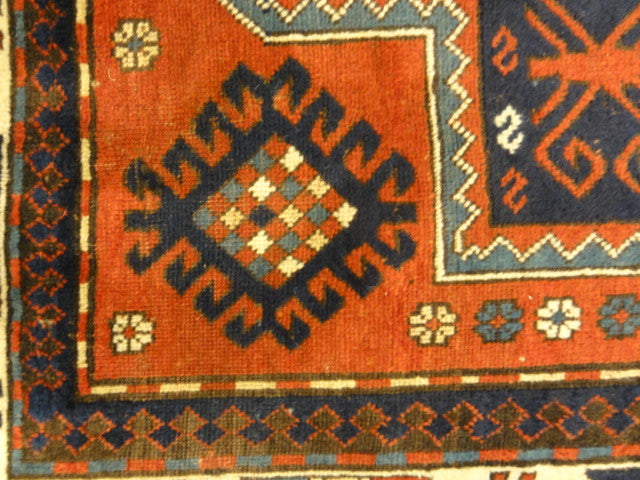 Caucasian Kazak double niche Prayer Rug 30076