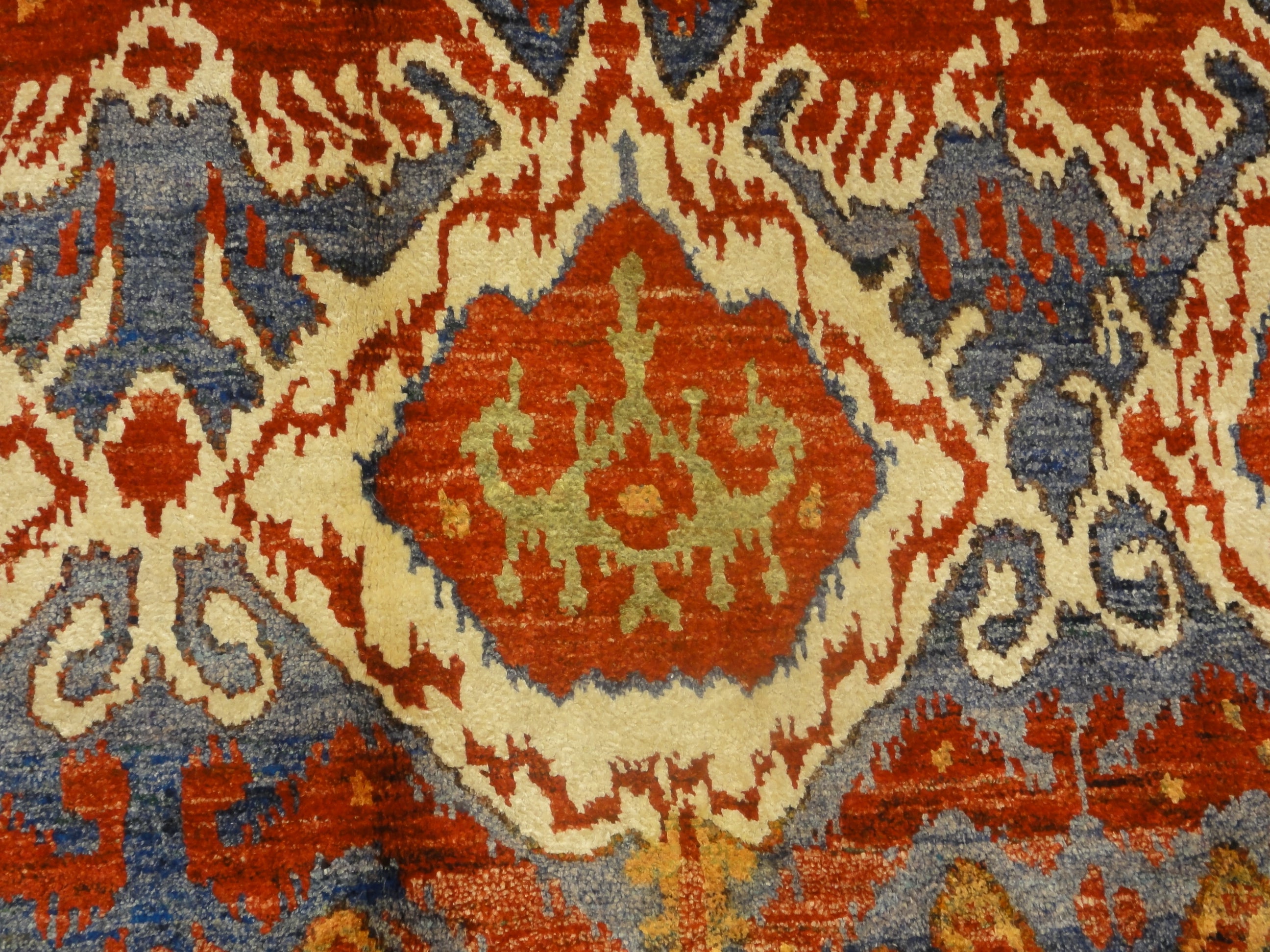 30391 Indian Saree Silk Red Patterned Rug