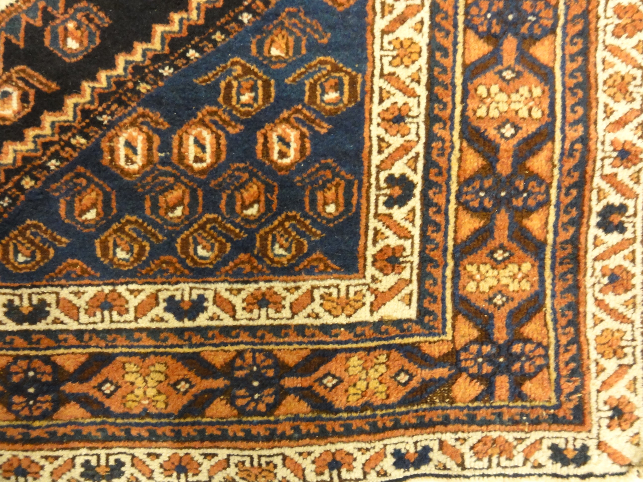 Antique Persian Afshar Medallion Botteh Genuine Woven Carpet Art Authentic Intricate Santa Barbara Design Center Rugs and More