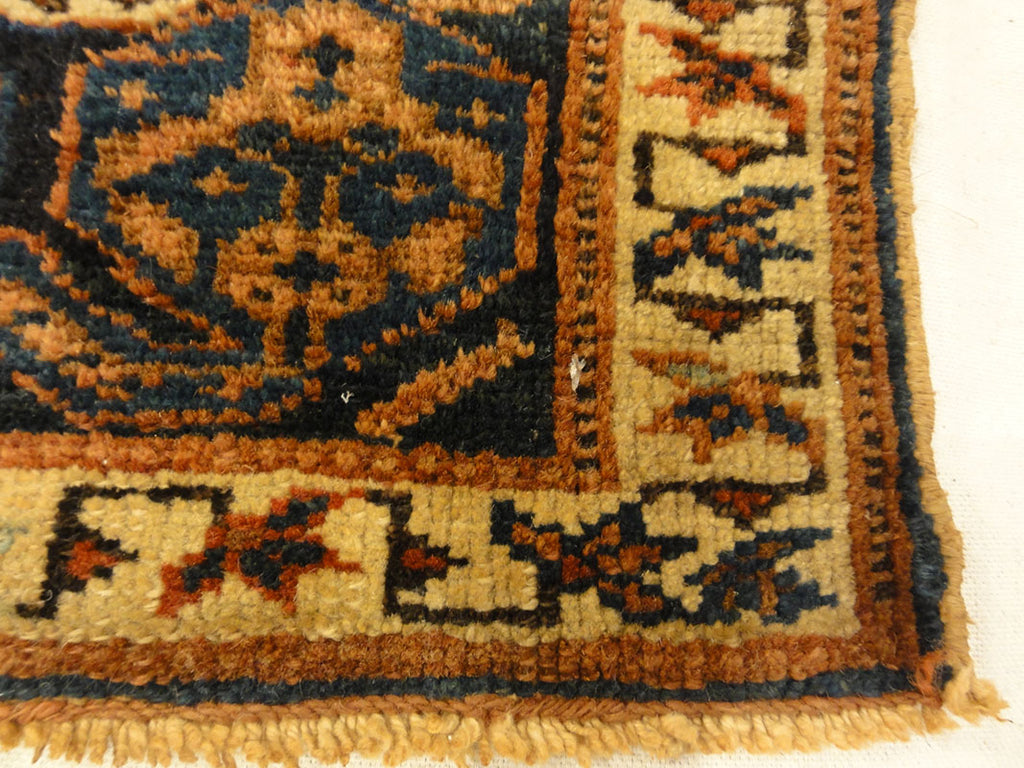 Afshar Botteh Bagface circa 1880. A piece of antique woven carpet art sold by Santa Barbara Design Center Rugs and More in Santa Barbara, California.