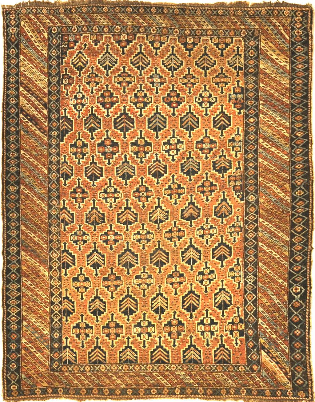 Antique Kuba Rug. A piece of genuine authentic woven antique carpet art sold by Santa Barbara Design Center, Rugs and More.