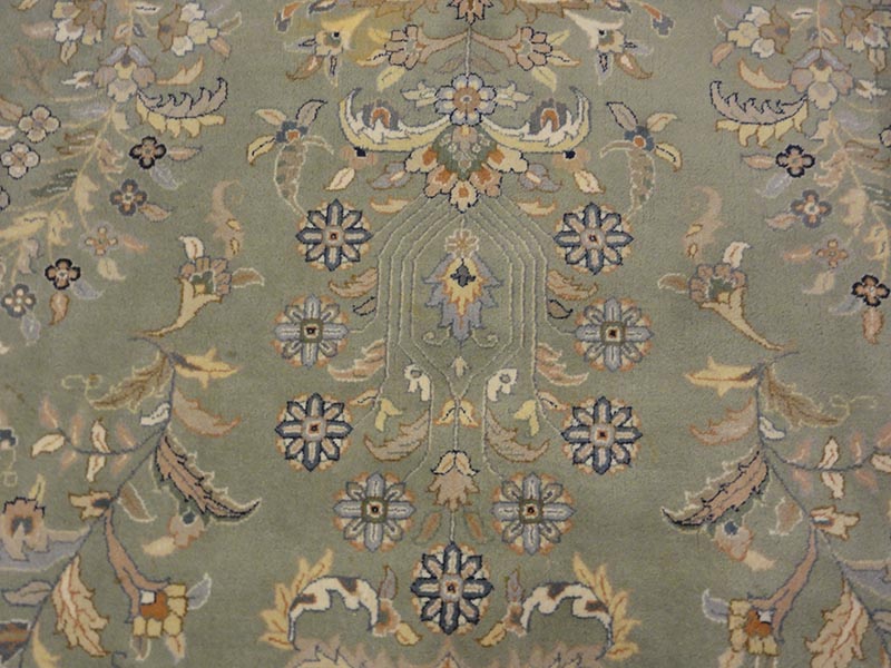 28285 Finest Kashmiri Kashan rug in green