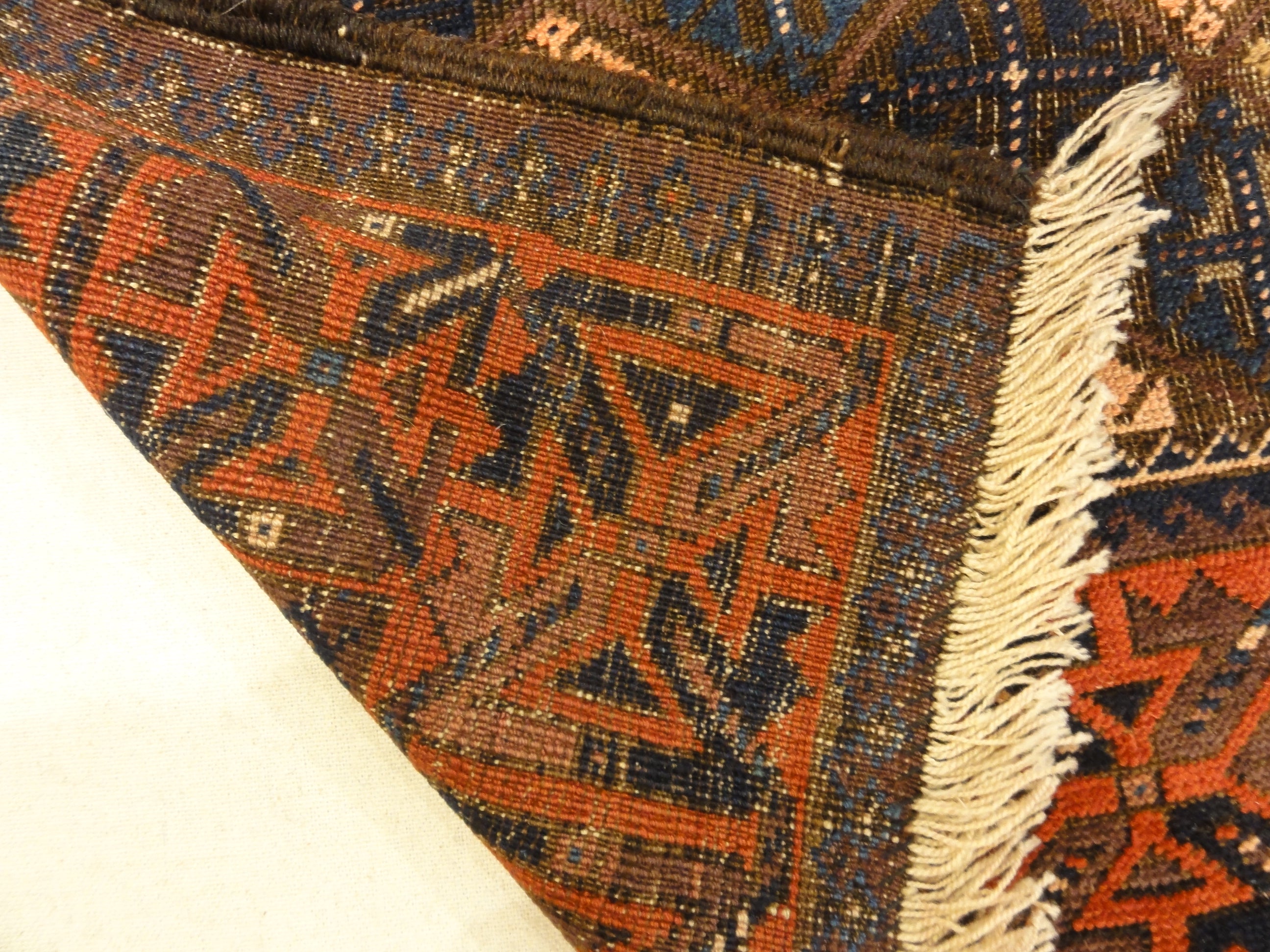 Antique Original Afghani Baluch Multicolor Diamonds 30249