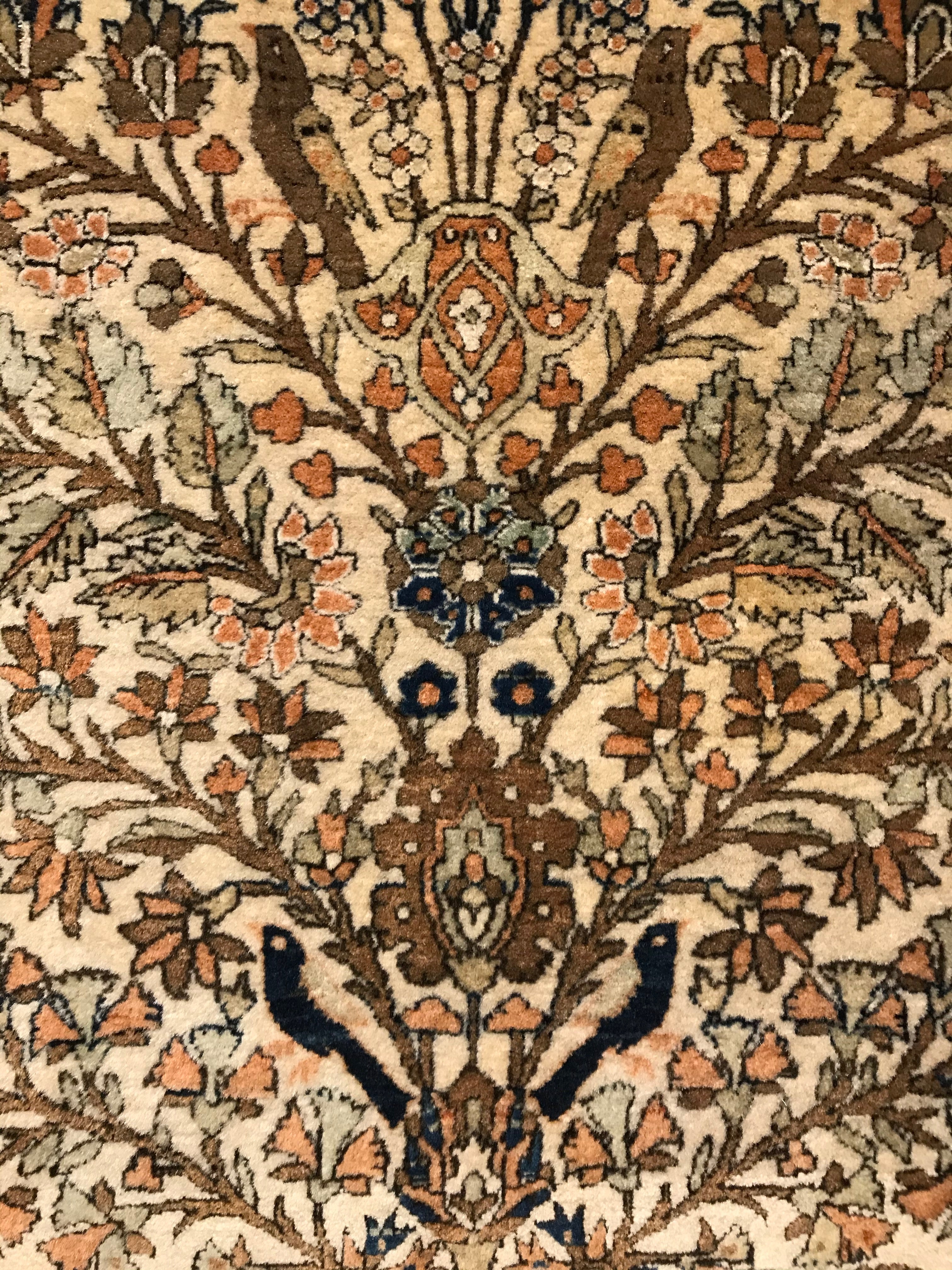 Antique Master Mohtasham Kashan Tree of Life Rug in mint condition ca.1880 29237