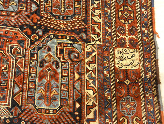 Antique Khamseh botteh Signed and Dated 31636