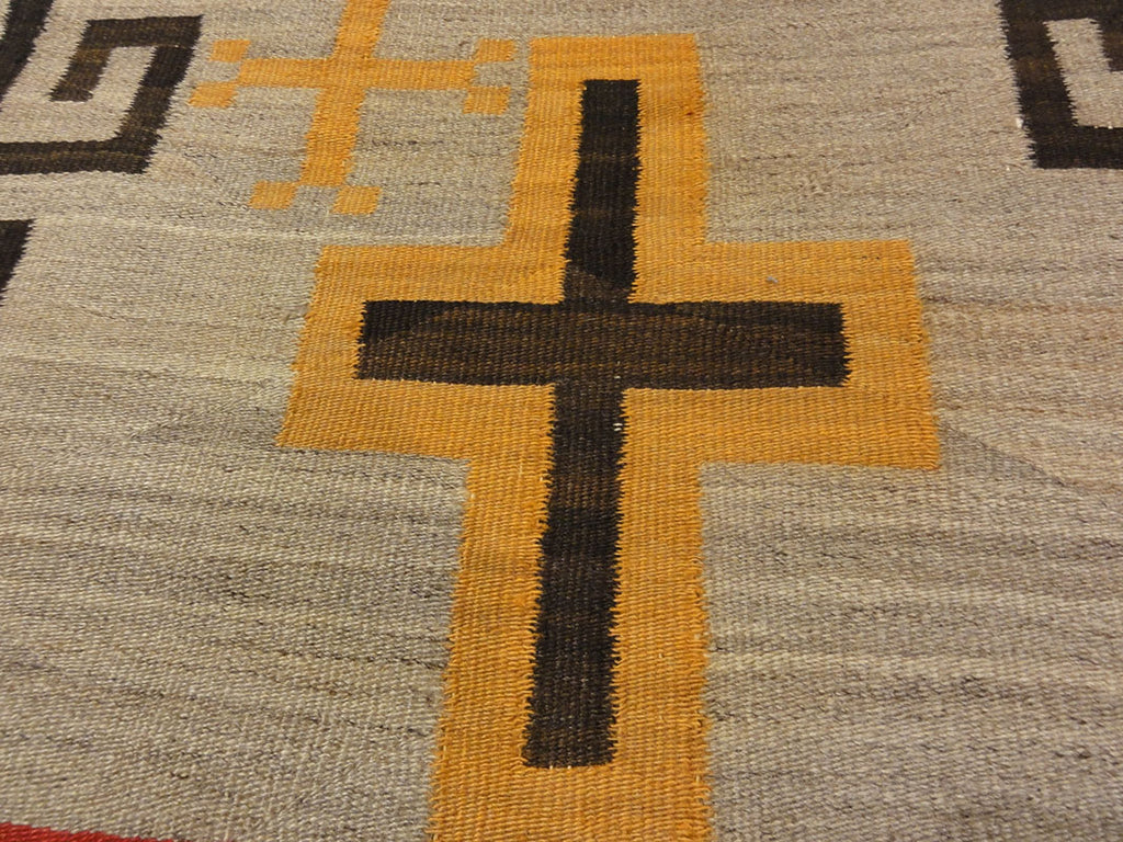 Large Antique Navajo Rug circa 1890-1900 featuring two grey hills. Sold by Santa Barbara Design Center, Rugs and More in Santa Barbara, California.