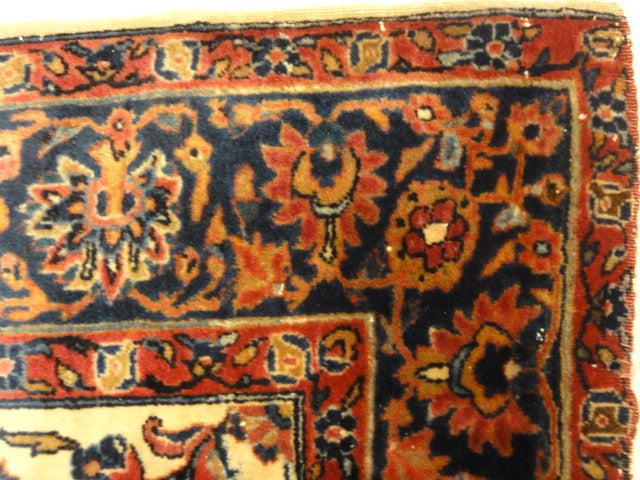Antique Persian Wool Kashan Kork circa 19th Century