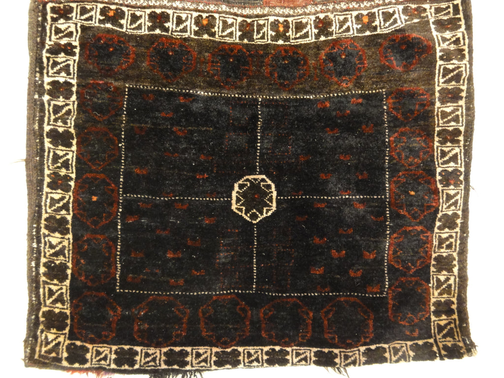30163 Antique Persian Beluch Complete Saddle Bag