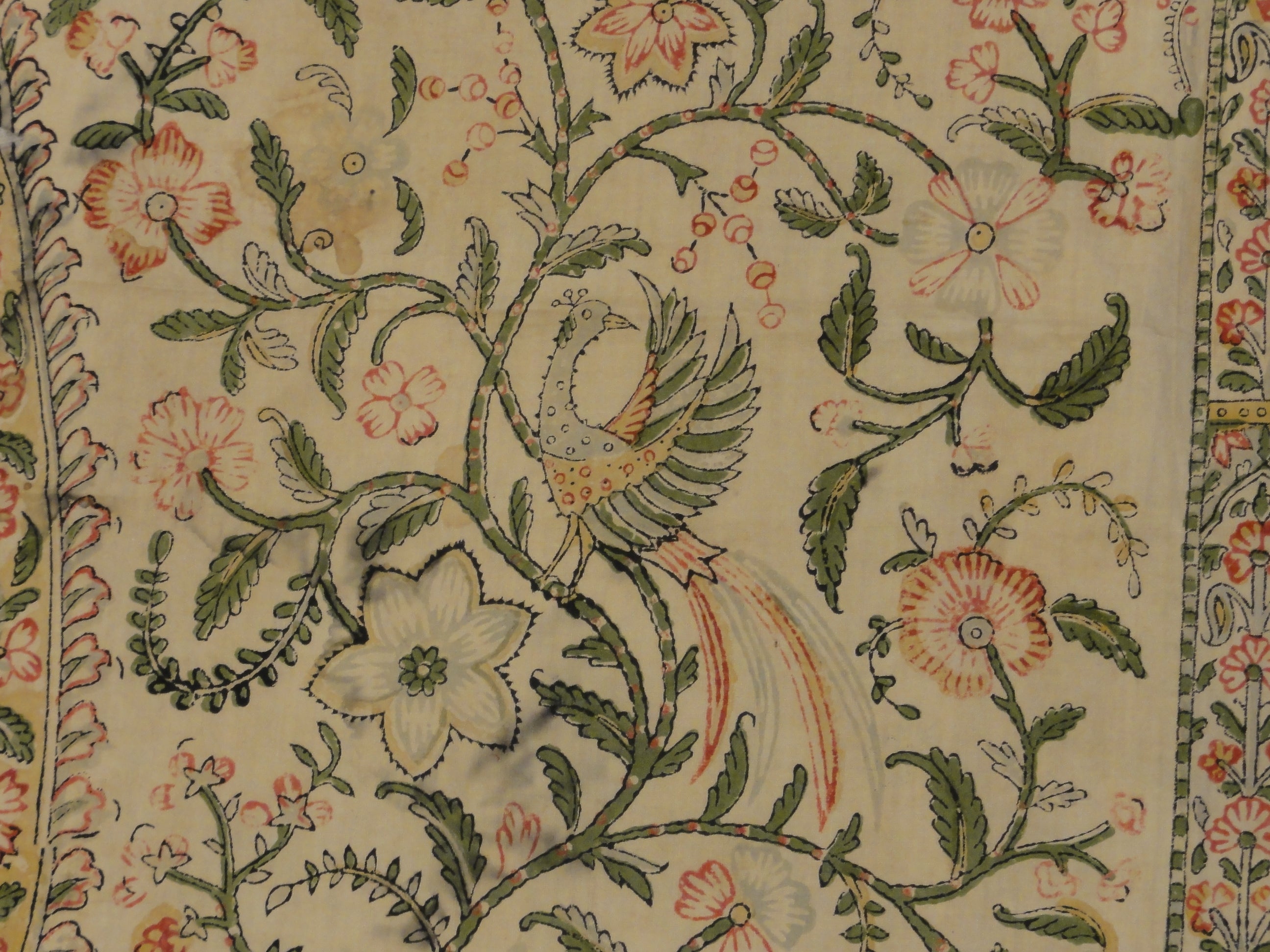 Rare Antique Mughal Palampore Textile with written cartouches 30637