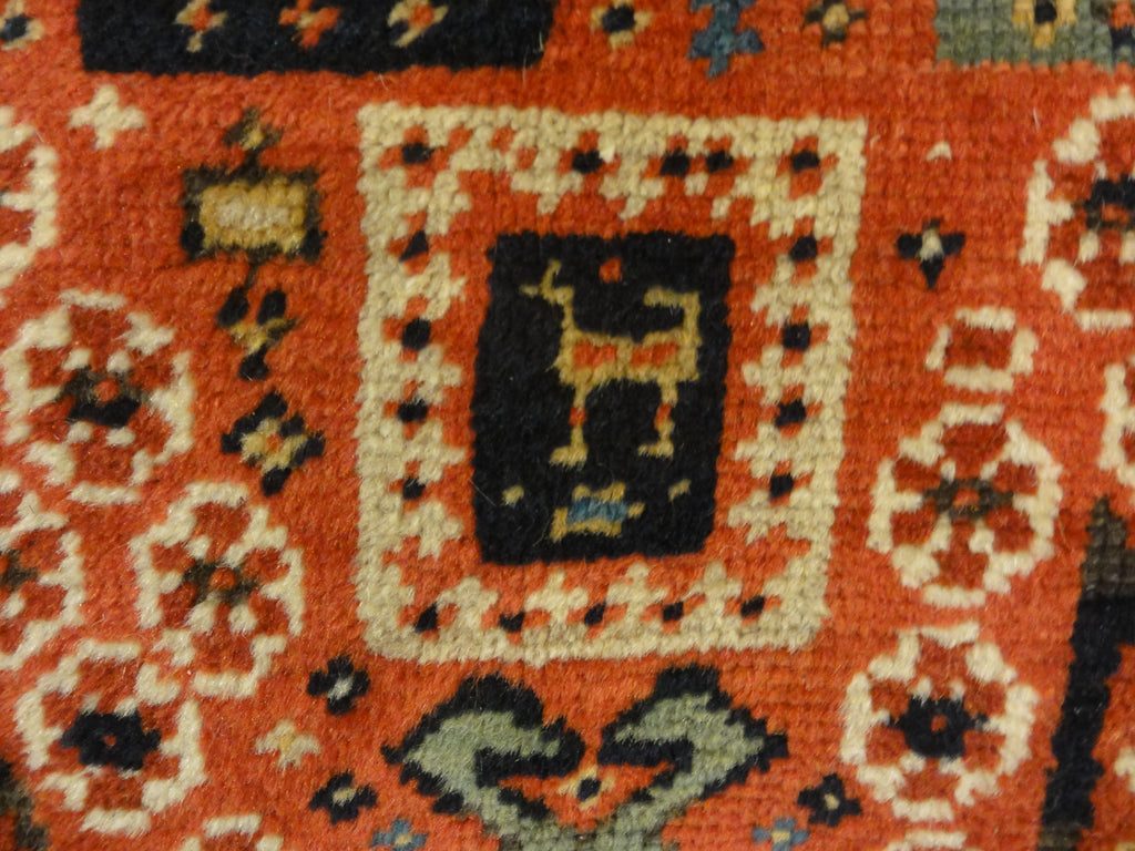 Proto Shahsavan Soj-Bolagh rug ca. 1800 in perfect condition. Classical Tribal art from Kourosh Collection. World class tribal rug at its best.