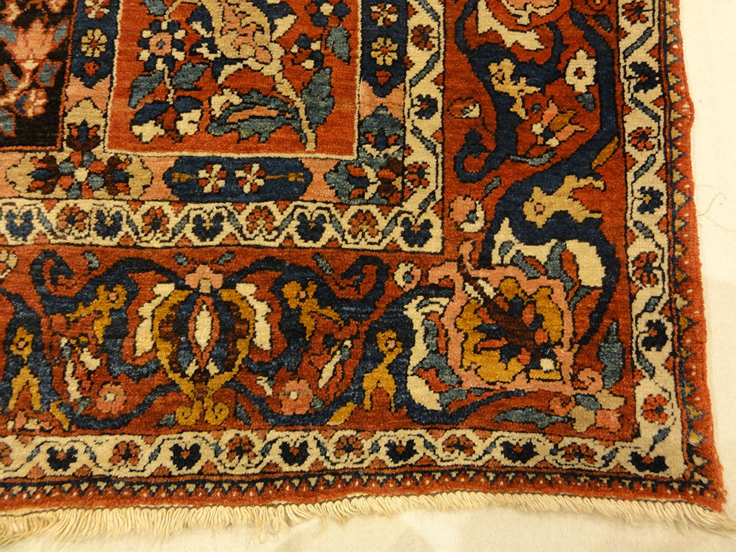 Antique Bakhtiari Garden of Paradise Rug representing the gardens of kings. Sold by Santa Barbara Design Center, Rugs and More in Santa Barbara, California.